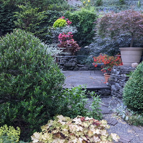 Hardscape und Pflanzen ausgleichen